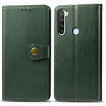 For Xiaomi Redmi Note 8T Retro Solid Color Leather Buckle Mobile Phone Protection Leather Case with Photo Frame & Card Slot & Wallet & Bracket Function(Green)