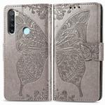 For Xiaomi Redmi Note 8T Butterfly Love Flower Embossed Horizontal Flip Leather Case with Bracket Lanyard Card Slot Wallet(Gray)