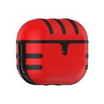 For Apple AirPods Pro Cat Texture Bluetooth Headphone PC Spray Oil Feel TPU Protective Case(Red)