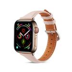 For Apple Watch 3 / 2 / 1 Generations 42mm Universal Thin Leather Watch Band(Pink)