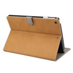 For iPad 10.2 2021 / 2020 / 2019 ENKAY Stand Folio Cover Leather Smart Case with Auto Sleep / Wake-up Function(Light Brown)