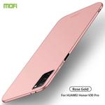For Huawei Honor V30 Pro MOFI Frosted PC Ultra-thin Hard Case(Rose Gold)