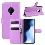 For Vivo S5 Litchi Texture Horizontal Flip Protective Case with Holder & Card Slots & Wallet(Purple)