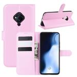For Vivo S5 Litchi Texture Horizontal Flip Protective Case with Holder & Card Slots & Wallet(Pink)