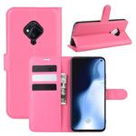 For Vivo S5 Litchi Texture Horizontal Flip Protective Case with Holder & Card Slots & Wallet(Rose Red)