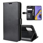 For Galaxy A51 (4G) R64 Texture Single Horizontal Flip Protective Case with Holder & Card Slots & Wallet& Photo Frame(Black)