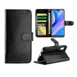Huawei Enjoy 10S Crazy Horse Texture Leather Horizontal Flip Protective Case with Holder & Card Slots & Wallet & Photo Frame(Black)