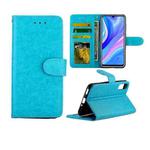 Huawei Enjoy 10S Crazy Horse Texture Leather Horizontal Flip Protective Case with Holder & Card Slots & Wallet & Photo Frame(Baby Blue)