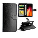 For Xiaomi Redmi Note 8T Crazy Horse Texture Leather Horizontal Flip Protective Case with Holder & Card Slots & Wallet & Photo Frame(Black)