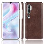 For Xiaomi Mi Note 10/ Note10 Pro/CC9 Pro Shockproof Litchi Texture PC + PU Case(Brown)