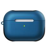 For Apple AirPods Pro Glossy PC Bluetooth Headphone Protective Case(Blue)