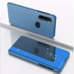For Xiaomi Redmi Note 8T Plated Mirror Horizontal Flip Leather with Stand Mobile Phone Holster(Blue)