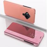 For Vivo S5 Plated Mirror Horizontal Flip Leather Case with Holder(Rose Gold)