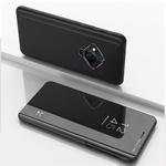 For Vivo S5 Plated Mirror Horizontal Flip Leather Case with Holder(Black)