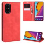 For Galaxy S20+ Retro-skin Business Magnetic Suction Leather Case with Holder & Card Slots & Wallet(Red)