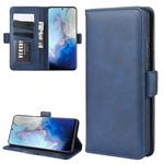 For Galaxy S20 Dual-side Magnetic Buckle Horizontal Flip Leather Case with Holder & Card Slots & Wallet(Dark Blue)