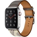 For Apple Watch 3 / 2 / 1 Generation 38mm Universal Silk Screen Psingle-ring Watch Band(Gray)