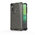 For Motorola Moto G8 Plus Shockproof Honeycomb PC + TPU Case(Grey)