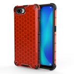 For OPPO Realme C2 Shockproof Honeycomb PC + TPU Case(Red)