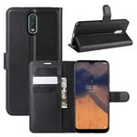 For Nokia 2.3  Litchi Texture Horizontal Flip Protective Case with Holder & Card Slots & Wallet(Black)