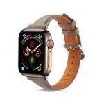 For Apple Watch 3 / 2 / 1 Generations 38mm Universal Thin Leather Strap(Darkgray)