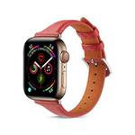 For Apple Watch 3 / 2 / 1 Generations 38mm Universal Thin Leather Strap(Red)