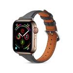 For Apple Watch 3 / 2 / 1 Generations 38mm Universal Thin Leather Strap(Black)