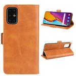 For Galaxy S20+ Dual-side Magnetic Buckle Horizontal Flip Leather Case with Holder & Card Slots & Wallet(Yellow)