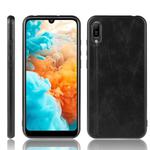 For Huawei Y6 Pro 2019 Shockproof Sewing Cow Pattern Skin PC + PU + TPU Case(Black)