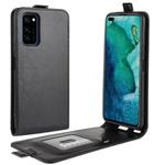 For Huawei Honor V30/V30 Pro  R64 Texture Single Vertical Flip Leather Protective Case with Card Slots & Photo Frame(Black)