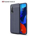 For Huawei Nova 6 Litchi Texture TPU Shockproof Case(Navy Blue)