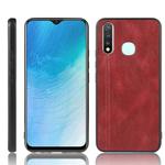 For Vivo Y19 Shockproof Sewing Cow Pattern Skin PC + PU + TPU Case(Red)