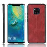 For Huawei Mate 20 Pro Shockproof Sewing Cow Pattern Skin PC + PU + TPU Case(Red)