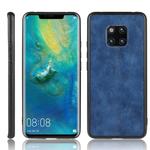 For Huawei Mate 20 Pro Shockproof Sewing Cow Pattern Skin PC + PU + TPU Case(Blue)