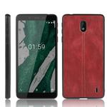 For Nokia 1 Plus Shockproof Sewing Cow Pattern Skin PC + PU + TPU Case(Red)