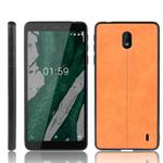 For Nokia 1 Plus Shockproof Sewing Cow Pattern Skin PC + PU + TPU Case(Orange)