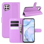 For Huawei Nova 6 SE Litchi Texture Horizontal Flip Protective Case with Holder & Card Slots & Wallet(Purple)