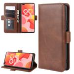 For Huawei Nova 6 5G Dual-side Magnetic Buckle Horizontal Flip Leather Case with Holder & Card Slots & Wallet(Brown)