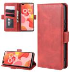 For Huawei Nova 6 5G Dual-side Magnetic Buckle Horizontal Flip Leather Case with Holder & Card Slots & Wallet(Red)
