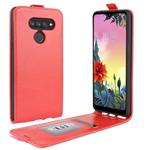 For LG K50S R64 Texture Single Vertical Flip Leather Protective Case with Card Slots & Photo Frame(Red)
