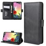 For LG K50S Dual-side Magnetic Buckle Horizontal Flip Leather Case with Holder & Card Slots & Wallet(Black)