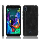 For LG K20 2019 Shockproof Sewing Cow Pattern Skin PC + PU + TPU Case(Black)