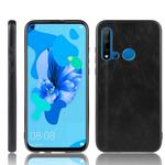 For Huawei P20 Lite 2019 / Nova 5i Shockproof Sewing Cow Pattern Skin PC + PU + TPU Case(Black)