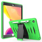 For Galaxy S5e 10.5 (2019) T720 360 Degree Rotation PC + Silicone Protective Case with Holder & Hand-strap(Light Green)