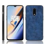 For OnePlus 7 Shockproof Sewing Cow Pattern Skin PC + PU + TPU Case(Blue)