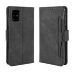 For Galaxy S20+ Wallet Style Skin Feel Calf Pattern Leather Case with Separate Card Slot(Black)