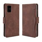 For Galaxy S20+ Wallet Style Skin Feel Calf Pattern Leather Case with Separate Card Slot(Brown)