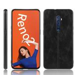 For Oppo Reno2 Shockproof Sewing Cow Pattern Skin PC + PU + TPU Case(Black)