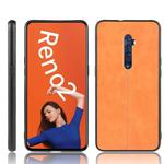 For Oppo Reno2 Shockproof Sewing Cow Pattern Skin PC + PU + TPU Case(Orange)