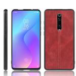 For Xiaomi Redmi K20/k20 Pro Shockproof Sewing Cow Pattern Skin PC + PU + TPU Case(Red)